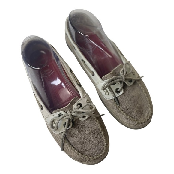 Twisted X Women’s Dusty Tan/White Leather Driving Slip On Moccasins - Picture 8 of 9